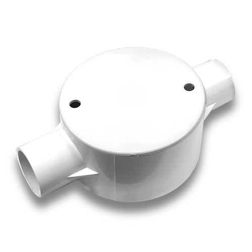 กล่องพักสายกลม (Circular Junction Box) NANO หน่วยมิล 2 ทาง
