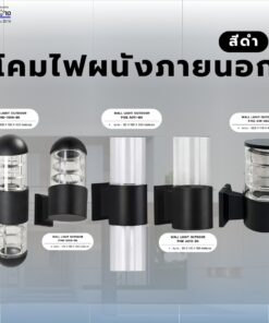โคมไฟผนังภายนอก สีดำ BEC รุ่น PINE (A010 / A011 / 1050 / 1060) ขั้ว E27