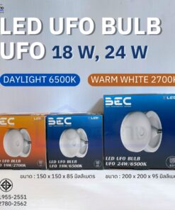 หลอดไฟ LED ทรง UFO BEC ขั้ว E27 (18W / 24W)