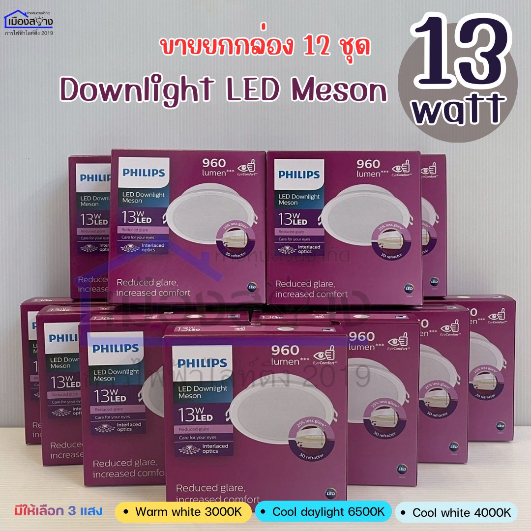 ดาวน์ไลท์ LED 13W MESON รุ่น Eyecomfort