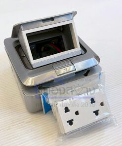 Alternative view of เต้ารับอลูมิเนียมฝังพื้น HACO HPU-1AM พร้อมปลั๊กกราวด์คู่ PHILIPS LeafStyle
