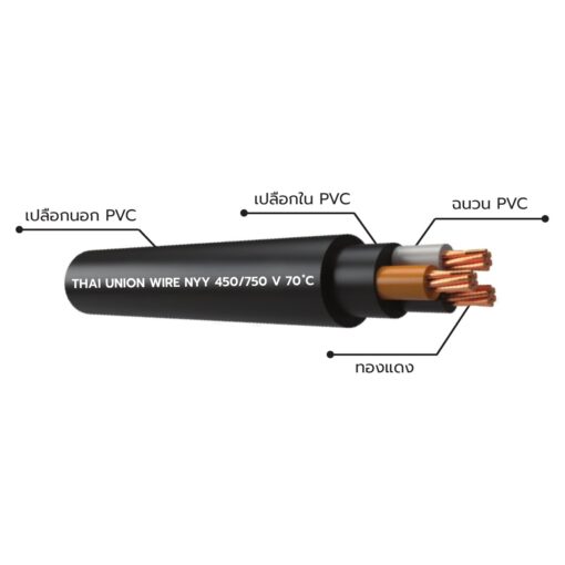 สายไฟ THAI UNION NYY-3-core
